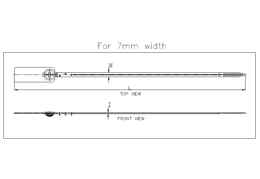 Line Drawing - Metal Lock Security Seal Medium Tag