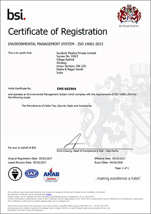 Environment Certificate